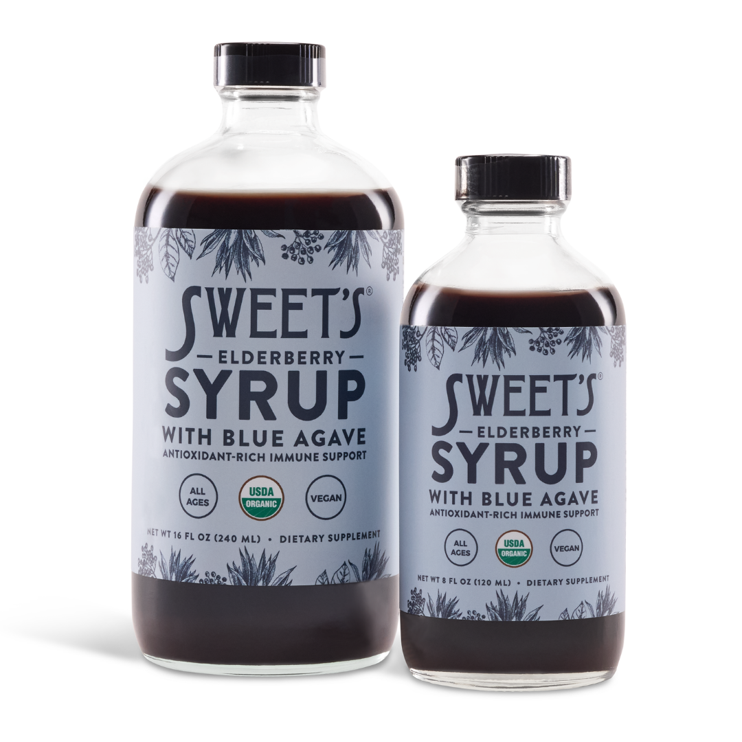 Sweet's Elderberry Elderberry Syrup with Blue Agave | Immune Support | USDA Organic Certified | Non-GMO | Vegan